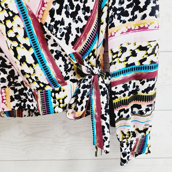 Marie Oliver Silk Faux Wrap Top - Picture 6 of 12